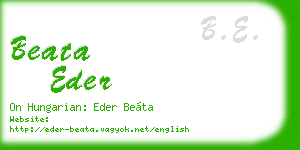 beata eder business card